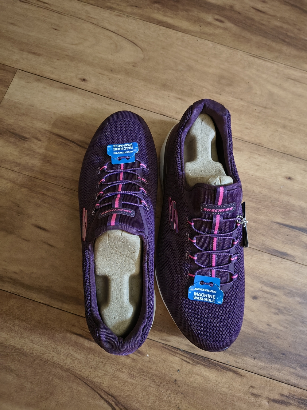 Skechers Women's Purple Slip-On Memory Foam Sneakers